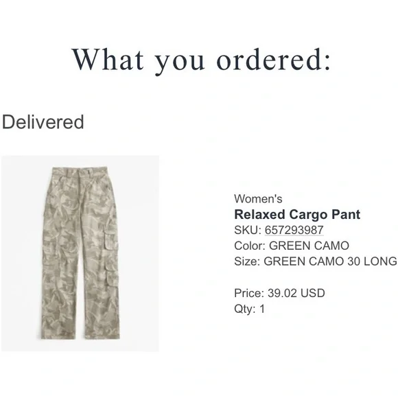 Abercrombie & Fitch Women's Tan Cargo Pants - Picture 5 of 5